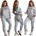 Women's D-ior CD Pattern Hoodie and Pants Set with Side Stripe #A47228