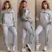 Women's D-ior CD Pattern Hoodie and Pants Set with Side Stripe #A47228