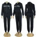 Women's D-ior CD Pattern Hoodie and Pants Set with Side Stripe #A47228