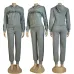 Women's D-ior CD Pattern Hoodie and Pants Set with Side Stripe #A47228